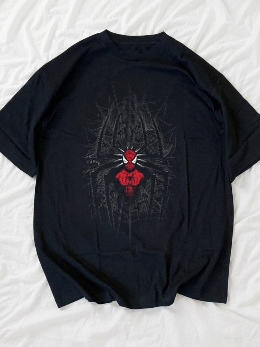 Black Spider Graphic Tee - Men's Short Sleeve Shirt Gift For Men’s